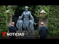 Los príncipes, William y Harry inauguran la estatua de la princesa Diana de Gales