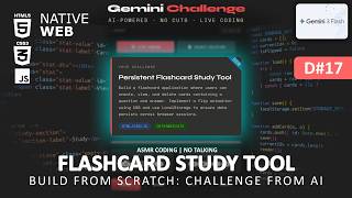 ASMR Coding: Build a Persistent Flashcard Study Tool from Scratch (Challenge from AI)