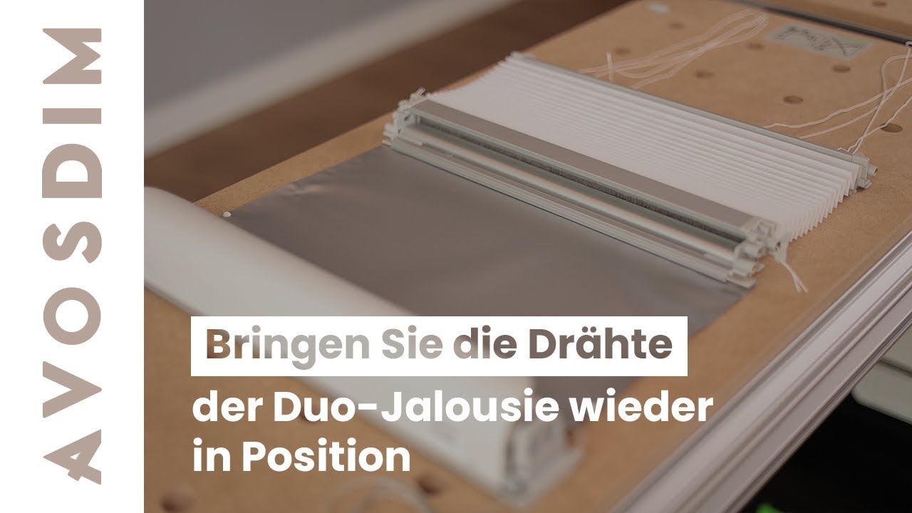 Wie bringe ich die Drähte meiner Duo-Jalousie wieder an?