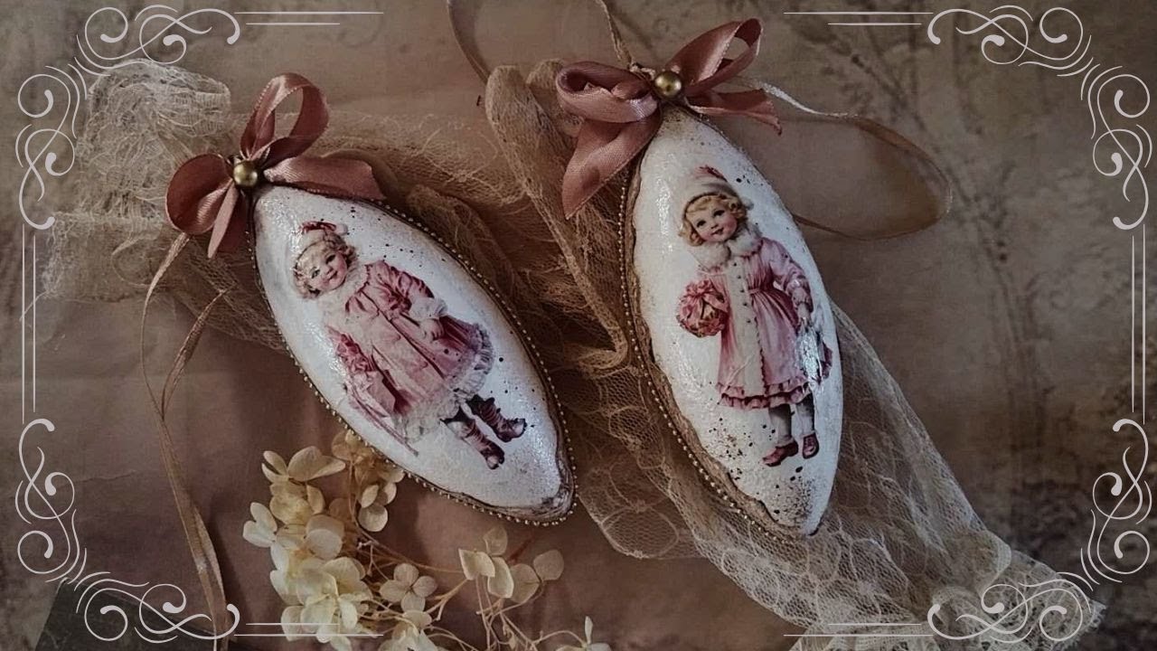 Christmas ornament DIY - Vintage style - decoupage idea