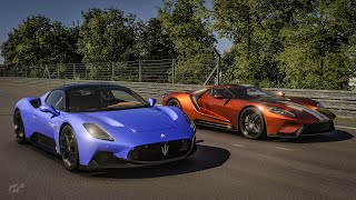 Gran Turismo 7 Drag Race: Maserati MC20 vs Ford GT 2017