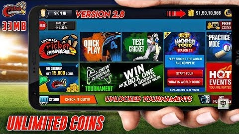 Wcc2 2.8 Mod | Unlimited Coins And Unlock Tournaments | 33MB Only | Wcc2 2.8 Update