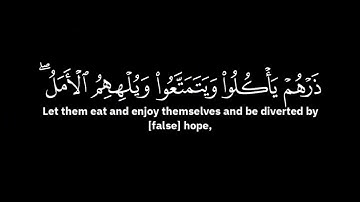 ربما يود الذين كفروا لو كانوا مسلمين | محمد المنشاوي - من الآية 2 إلى 4 من سورة الحجر ( شاشة سوداء )