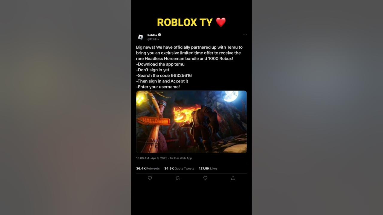 roblox headless horseman bundle temu｜TikTok Search