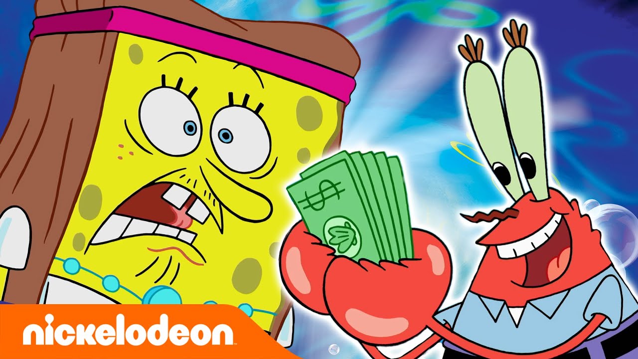 Bob Esponja Los mejores ardides de Don Cangrejo para ganar dinero Nickelodeon en Español Bob Esponja Los mejores ardides de Don Cangrejo para ganar dinero Nickelodeon en Español