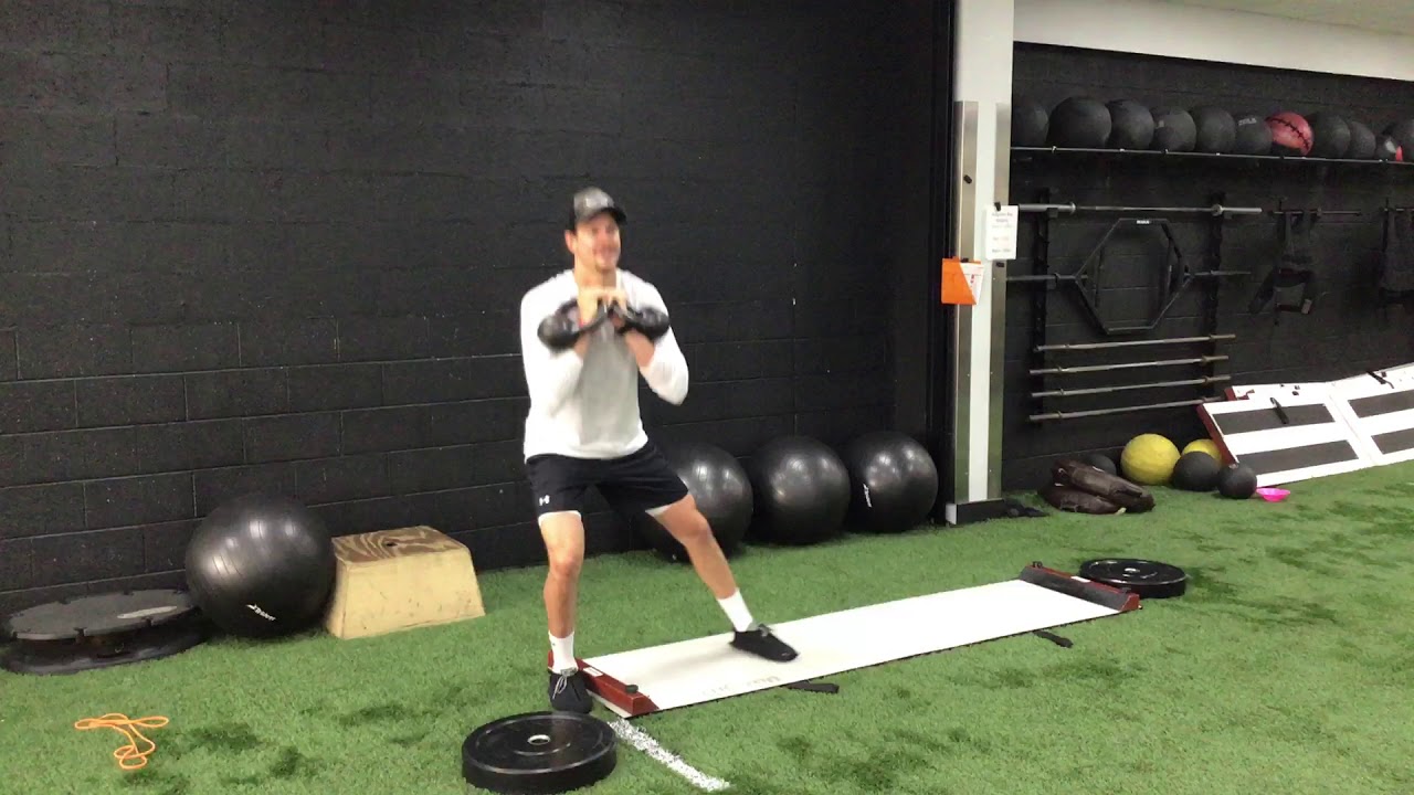 Slideboard Lateral Lunge - YouTube
