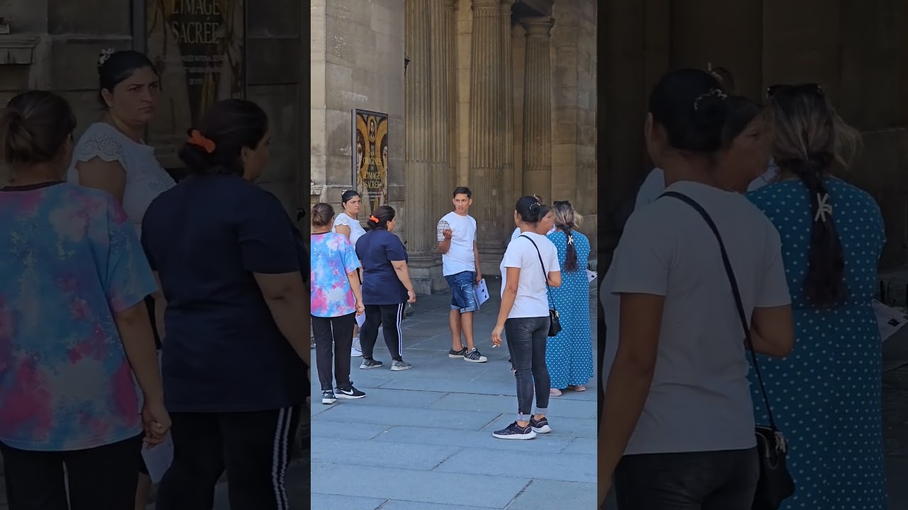 Romanian "Scam Artists" Fighting at the Louvre, Paris