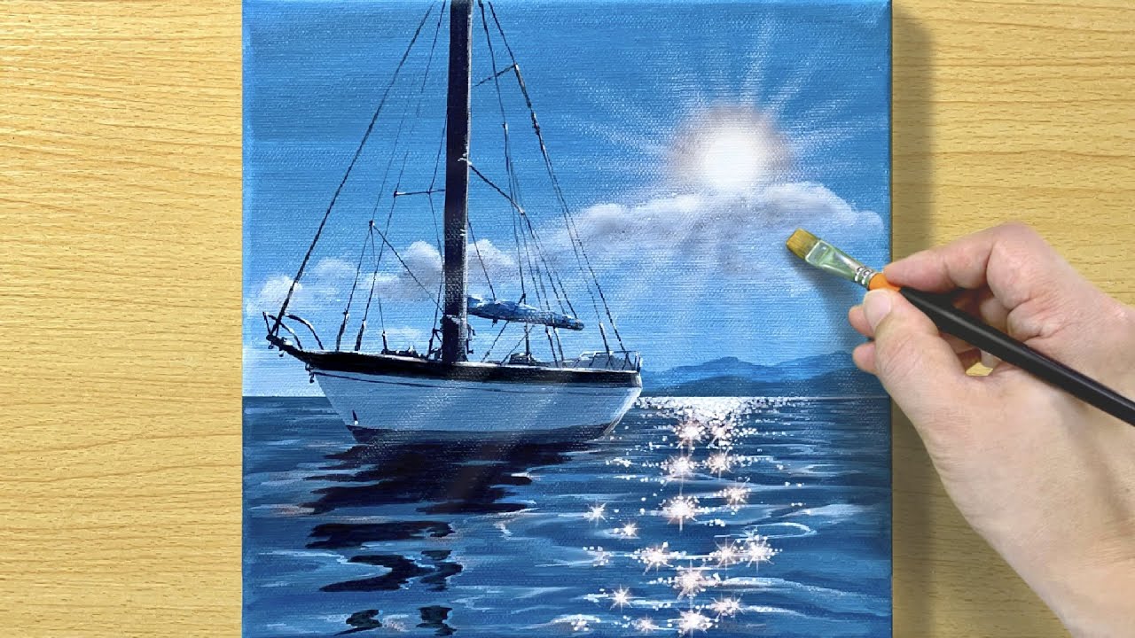 Sunrise Seascape / Acrylic Painting / STEP by STEP - 272 - YouTube