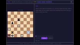 Sacrifice Two Pieces So a Lone Pawn Can Queen | Lichess Puzzle PhTTp (2071) Sacrifice Two Pieces So a Lone Pawn Can Queen | Lichess Puzzle PhTTp (2071)