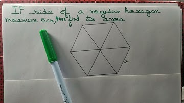 Find the area of a regular hexagon of side 5cm