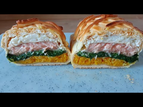 Video: Kulebyaka Mit Lachs