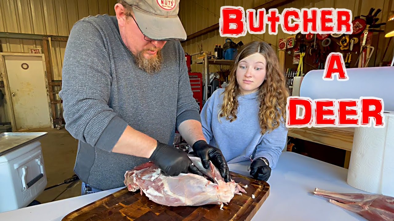 How I Butcher A Deer Hind Leg, Braised Deer Shank, Top Round Roast