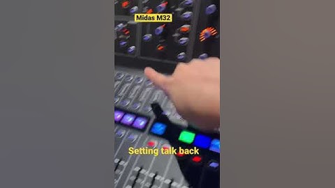 Setting talkback (off) #midas #behringer
