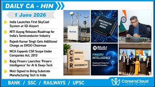 1 June Current Affairs 2026 | Hindi | Daily Current Affairs | Current Affairs Today