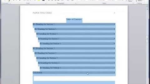 RU LibTip: APA-formatted Table of Contents