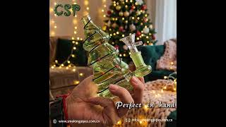 Christmas Tree Glass Water Pipe | Holiday Gift Idea for Cozy Nights #420 #aesthetic #design