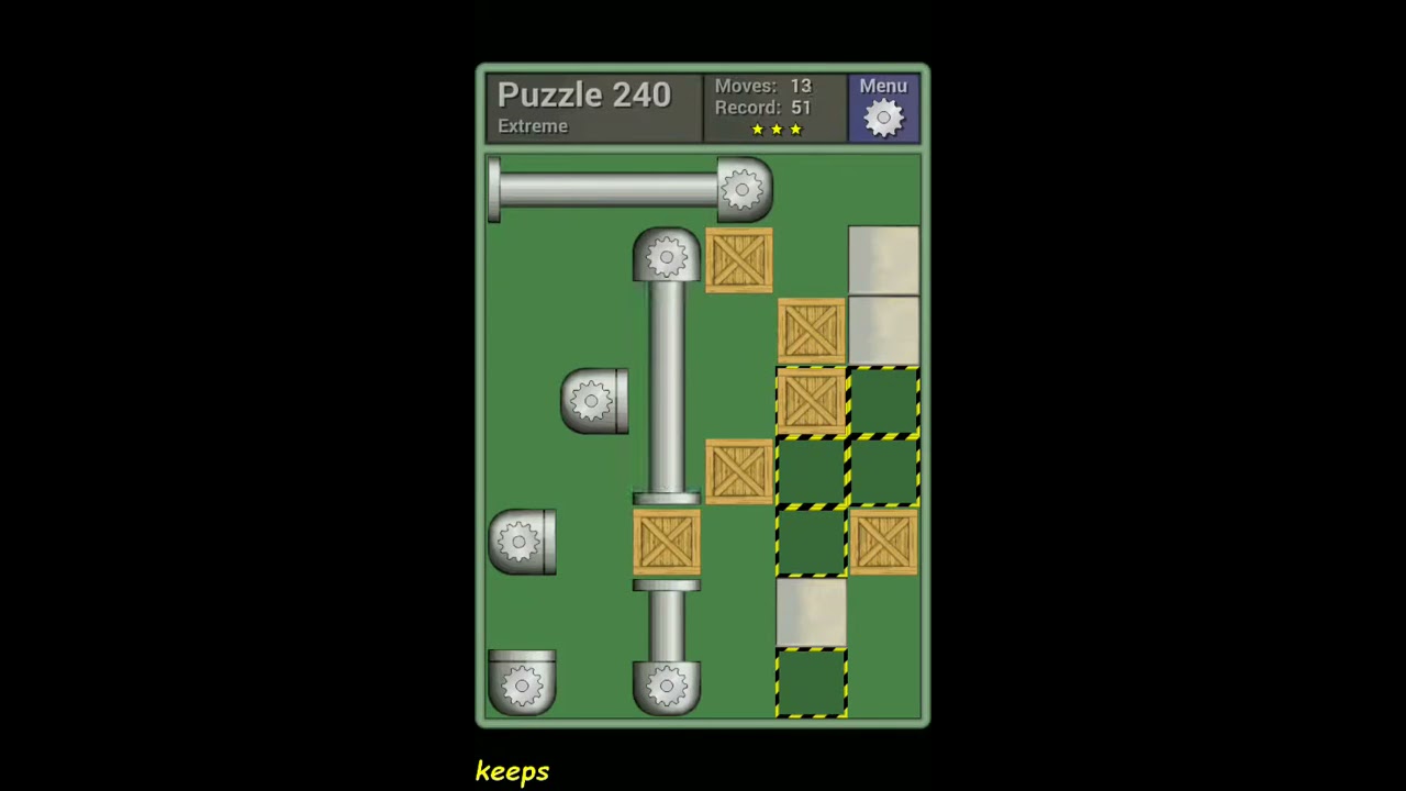 Pushing Machine (Extreme) Level Puzzle 240 - Perfect Solution