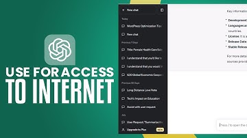 How To Use ChatGPT With Access To Internet (2025) Easy Tutorial