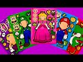 [Paper DIY]ディズニープリンセス Making Super Mario Bros Princess Peach Disney Princess Sticker Book #asmr #エルサ