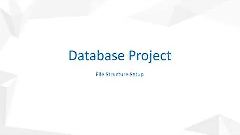 MySQL Database Project File Structure