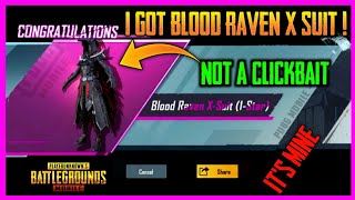 I GOT BLOOD RAVEN X-SUITE GUYS 😍 | PUBG MOBILE BLOOD RAVEN OUTFIT | TYSON NOOB GAMER