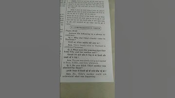 Class 8 English chapter 2(the tsunami) question and answer