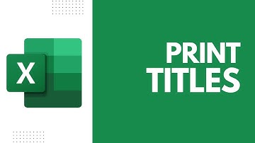 How To Set Print Titles In Excel
