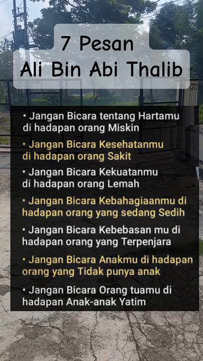 7 Pesan Ali Bin Abi Thalib #doa #yukberdoa #quotes #doamustajab #nasehatislam