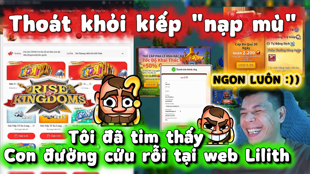 Web Lilith: Nhanh, gọn, nhẹ và quan trọng là... "NGON". / Rise of Kingdoms