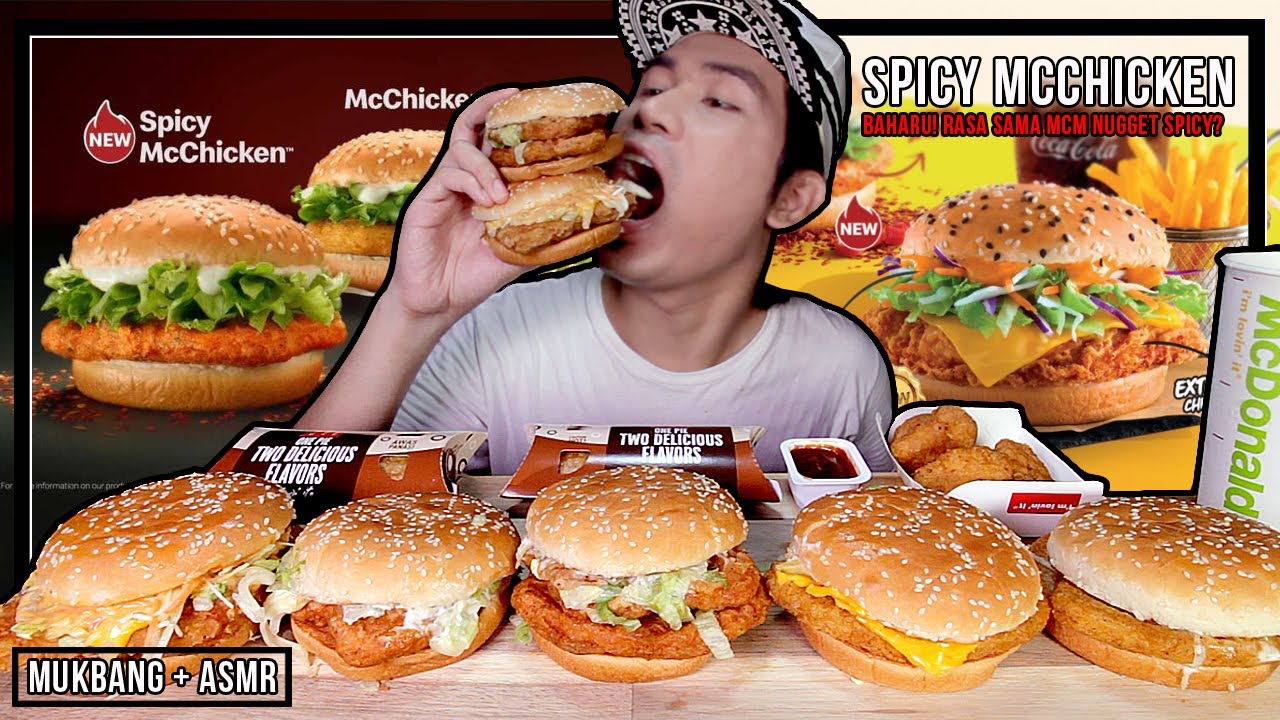 McD SPICY McCHICKEN BURGER & GRAND McCHICKEN BURGER  ASMR 