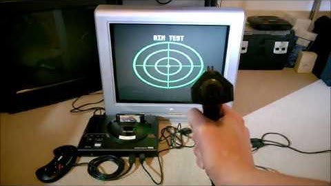 Playing Konami Justifier games on the Mega Drive with Sega Light Phasers