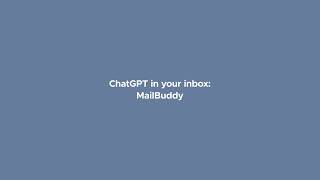 MailBuddy - ChatGPT AI Email Generator