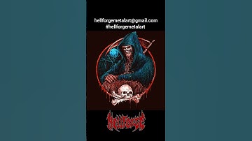 #shorts Death Metal Grim Reaper -  Speed Painting  #hellforgemetalart #metal #deathmetalart