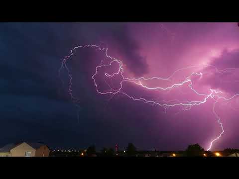 Ночные молнии в Вилейке