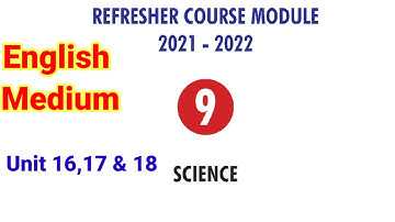 9th Science Refresher Course Module English medium| Unit 16,17,18