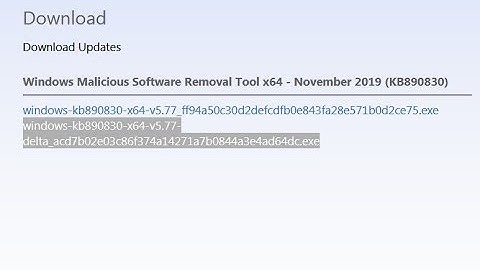Windows Malicious Software Removal Tool x64 - November 2019 (KB890830) Fixed