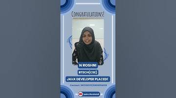 Student Successfully Placed | Java Full Stack Development | Jspiders Marathahalli | N Roshni