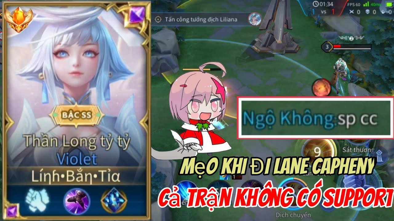 Kèo Xạ Thủ Violet Vs Capheny Mẹo Đi Lane Khi Không Support Rank Chiến Tướng - TOP 1 Violet Liên Quân