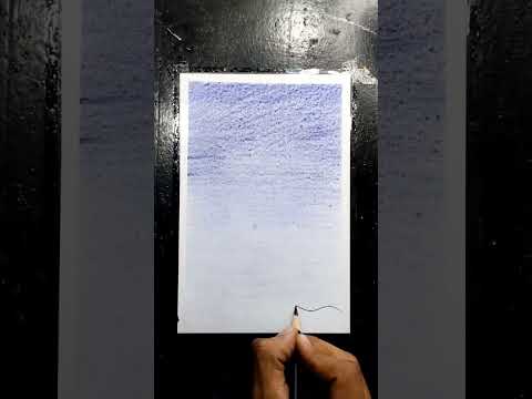 تحدي رسم لوحة سهلة بلونين فقط وفي دقيقة واحدة ألوان خشب 