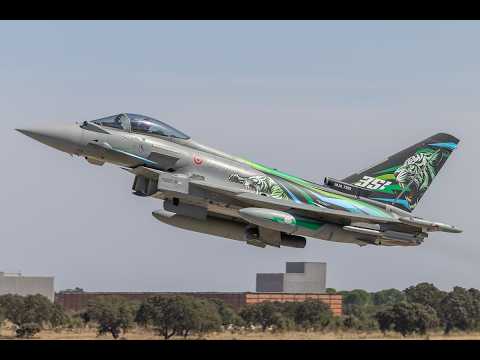 Tiger Meet part 4 🇪🇸🇫🇷🇵🇹🐅 Spanish Typhoons, French Hawkeye, Portugese Hercules at Beja 4K