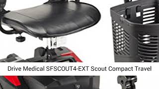 Drive Medical SFSCOUT4-EXT Scout Compact Travel Power Scooter - 4 Wheel - Extended Battery