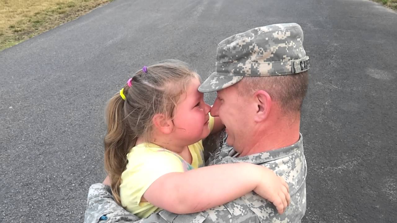 Daddy comes home...6-28-2012