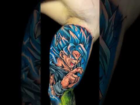 Space Tatooo Suisse  FatherSon Kamehameha  Tattoo inspired by a scene  from Dragon Ball Z where Gohan and the spirit of Goku team up to make a  Fatherson Kamehameha in order