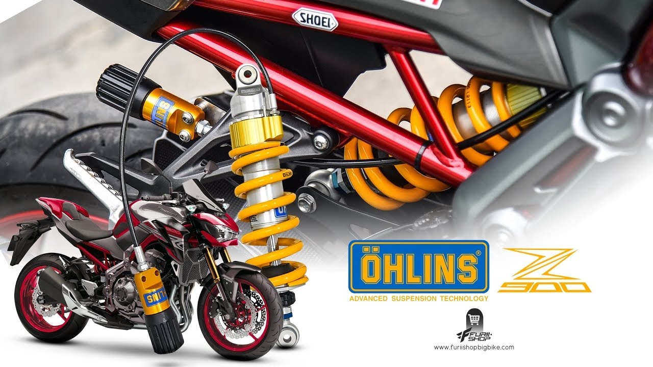 รีวิว Z900 เปลี่ยน โช๊คอัพ ÖHLINS รุ่น KA737 By Furii Shop YouTube