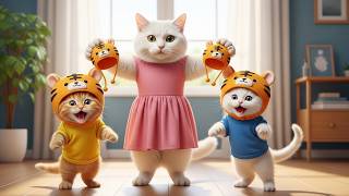 Mama Cat Turns Farm Fur into Adorable Tiger Hats — Kittens’ Reaction Is Priceless!