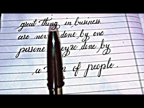 clean and beautiful handwriting with ball point pen 1.6mm - YouTube