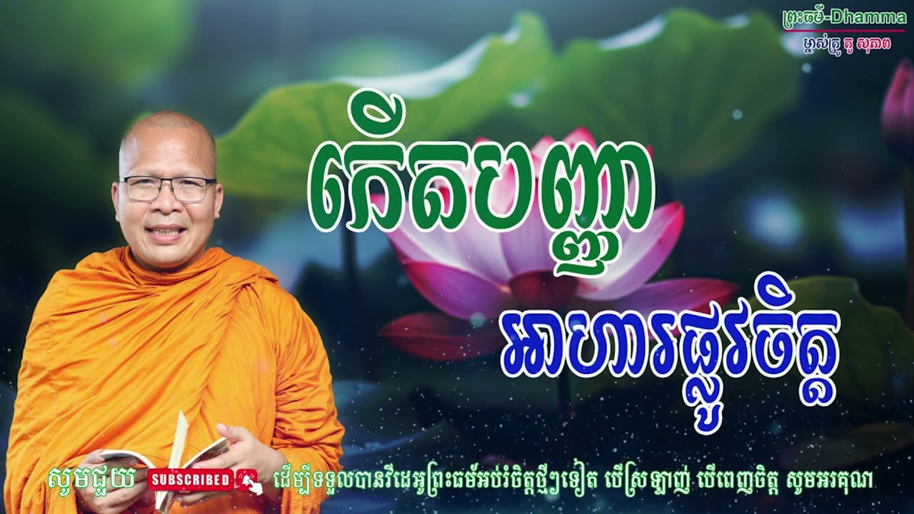 កើតបញ្ញា អាហារផ្លូវចិត្ដ/លោកគ្រូ គូ សុភាព/Kou Sopheap/ព្រះធម៏-Dhammar