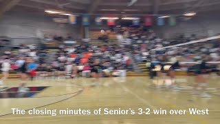 Full Billings Senior and Billings West played a back-and-forth volleyball match with the Broncs winning Update