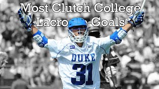Most Clutch College Lacrosse Goals of All Time