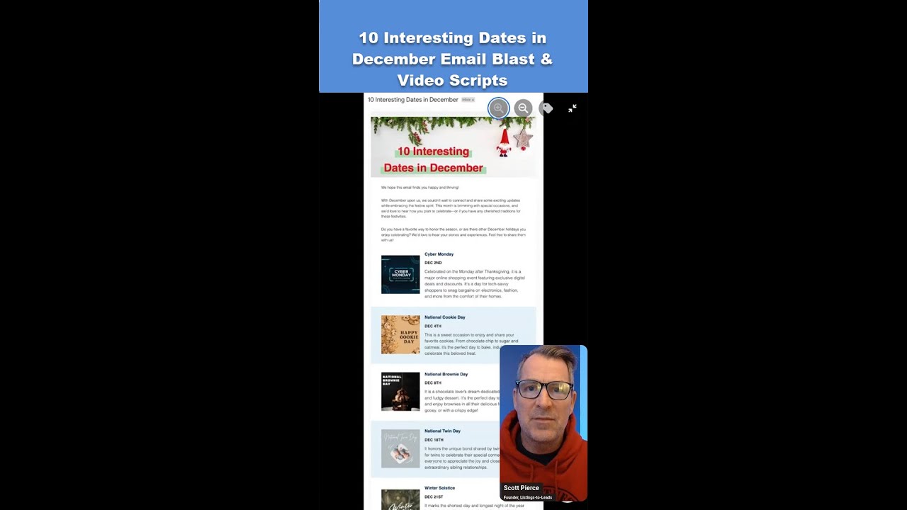 10 Interesting Dates In December Email Blast Video Scripts YouTube 10 interesting dates in december email blast video scripts youtube